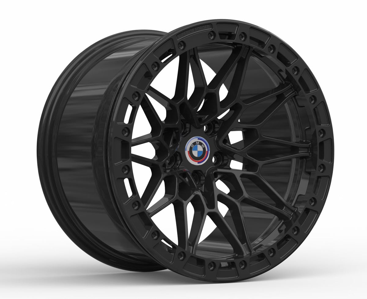 Superior Forged 826M Style Beadlock wheel in black, three-quarter view