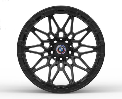 Superior Forged 826M Style Beadlock wheel in black, front view