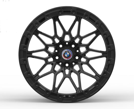Superior Forged 826M Style Beadlock wheel in black, front view