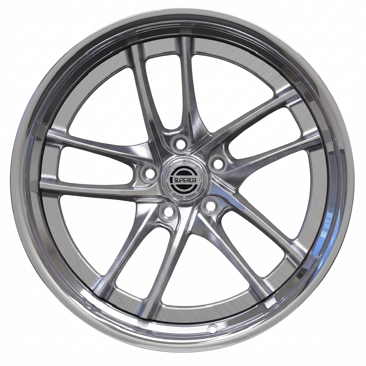 Superior Forged A90 MK5 Supra 2020 Style multi-piece wheel, front view showing the split-spoke design