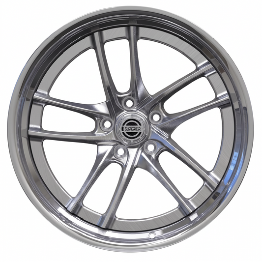 Superior Forged A90 MK5 Supra 2020 Style multi-piece wheel, front view showing the split-spoke design