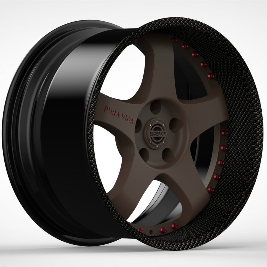 Superior Forged GT-5.SR ELMT6 Multipiece wheel — three-quarter view