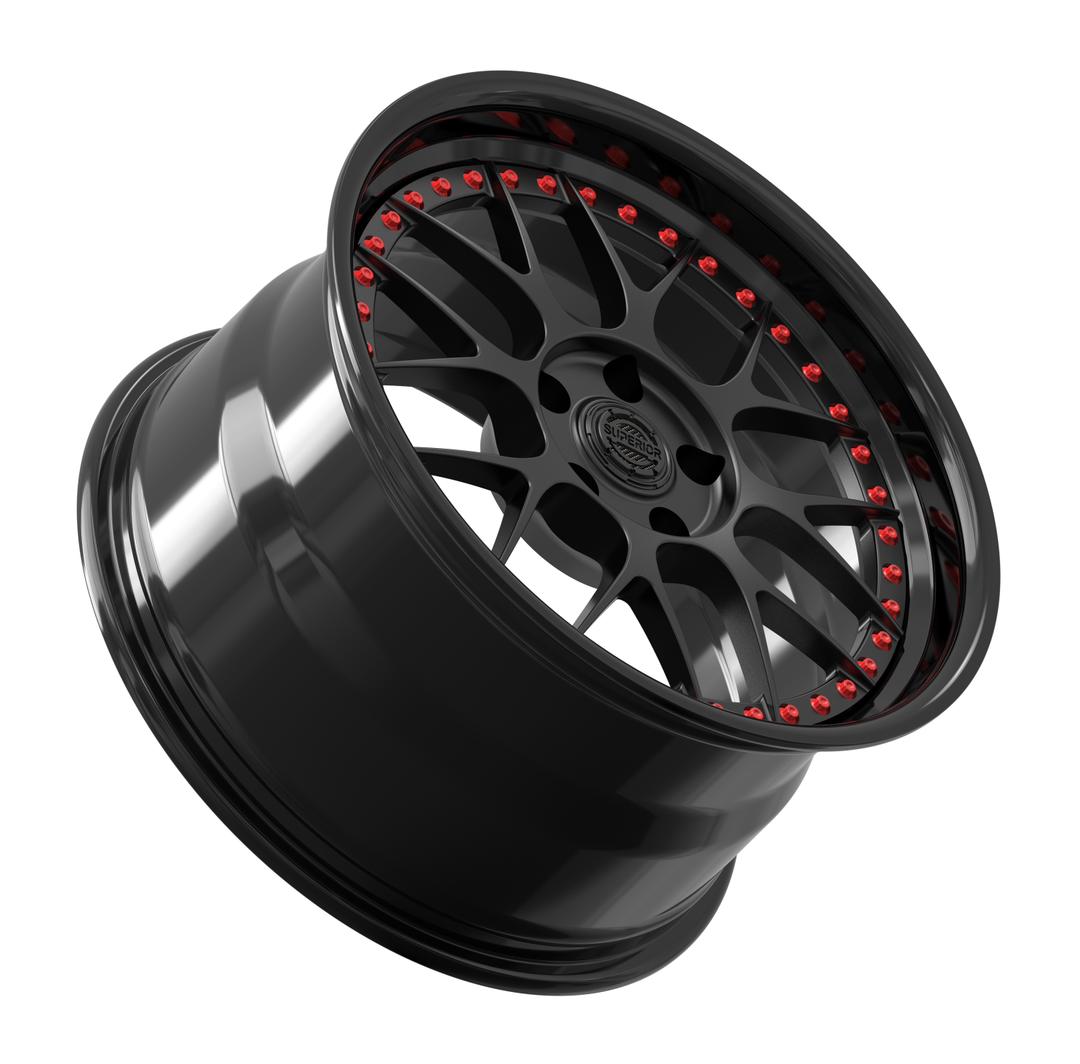 Superior Forged RS-17 Multipiece wheel — angled barrel view