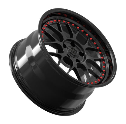 Superior Forged RS-17 Multipiece wheel — angled barrel view