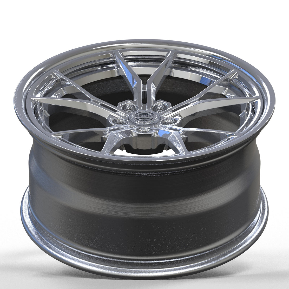 Superior Forged RS-19 Aero 2-Piece wheel — barrel view