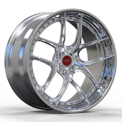 Superior Forged RS-21 Apex Multi-piece wheel, three-quarter view