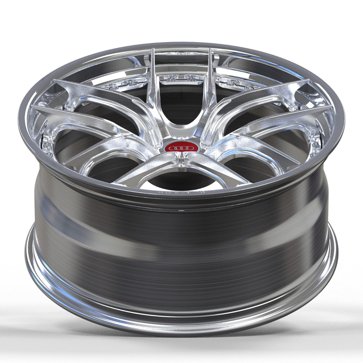 Superior Forged RS-21 Apex Multi-piece wheel, barrel and side profile view