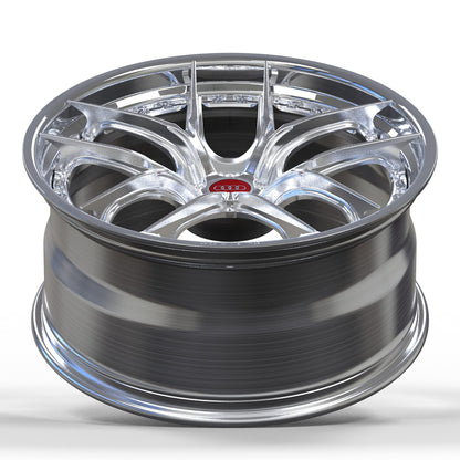 Superior Forged RS-21 Apex Multi-piece wheel, barrel and side profile view