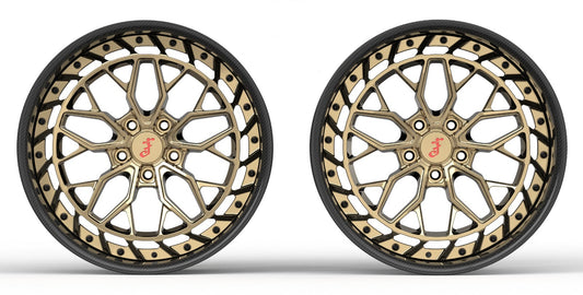 Superior Forged RS-X Aero ELMT6 Multipiece wheels — front view